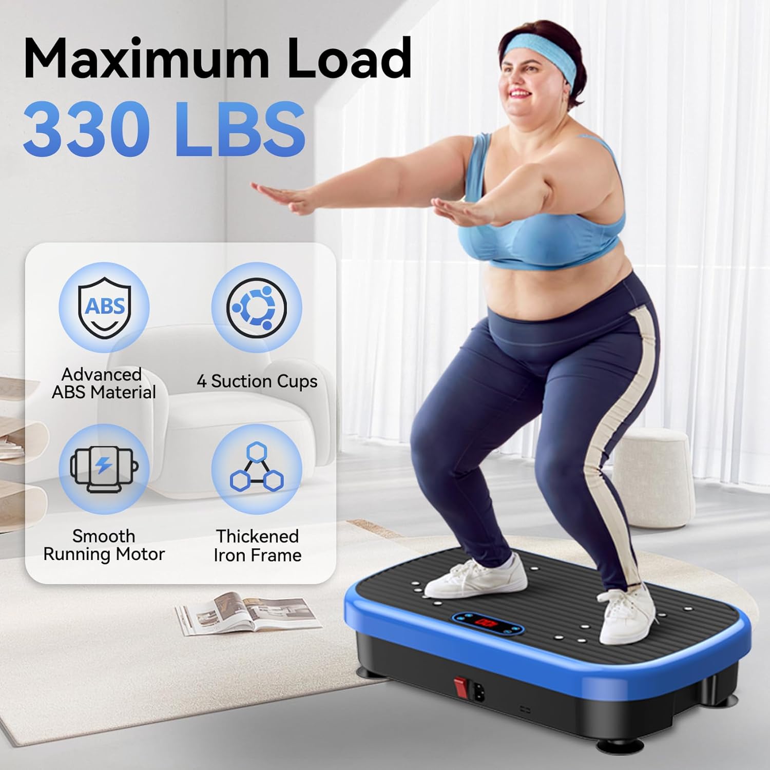 Thumbnail 5 de Vibration Plate Exercise Machine 180-Speed Whole Body Vibration Platform
