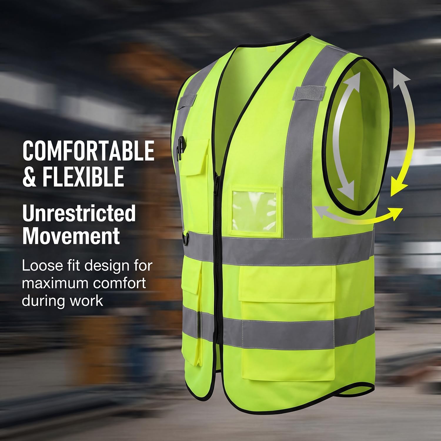 Thumbnail 3 de Tydon Guardian Hi Vis Vest: Reflective Safety Vest for Men and Women