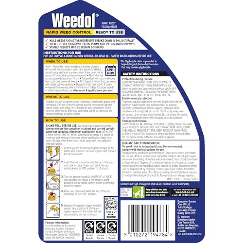 Thumbnail 1 de Weedol Path & Gravel Weedkiller with Manual Sprayer – Ready to Use 3L