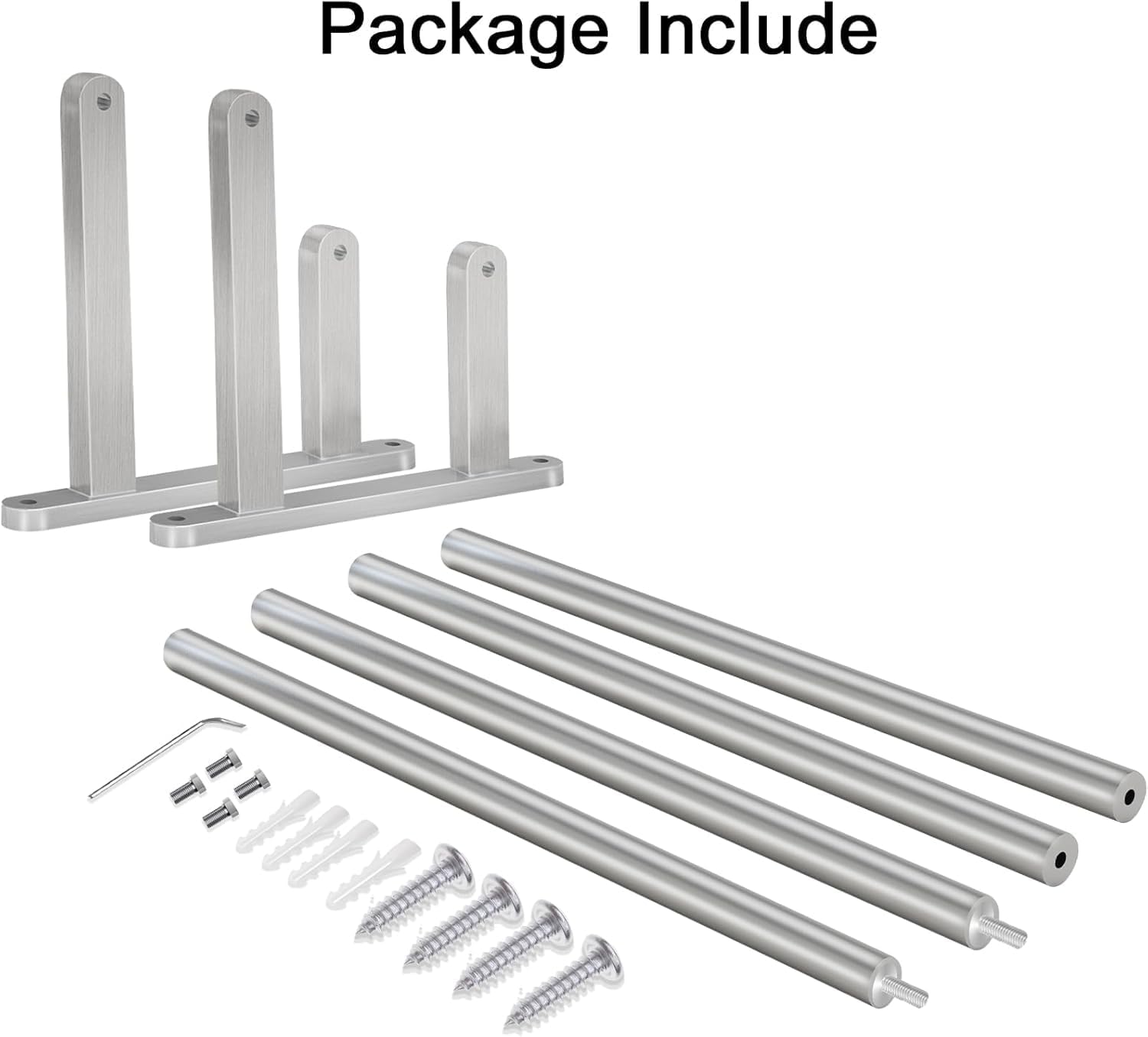 Detalle 2 de JIAPAIDUO Double Towel Rail Wall Mounted, 80cm – Brushed Nickel Stainless Steel