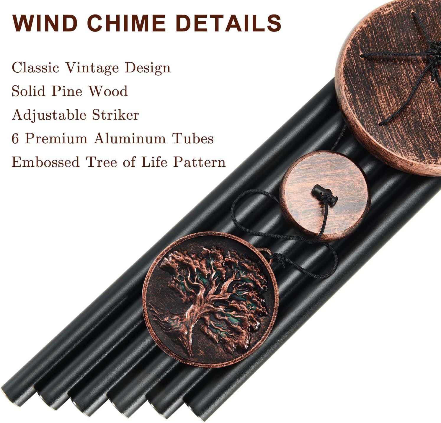Detalle de Gabzart Tree of Life Wind Chime, 34-inch