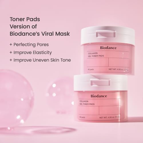 Detalle de BIODANCE Collagen Gel Toner Pads – Gel au collagène, exfoliation douce pour les pores et l’élasticité (60 pads)