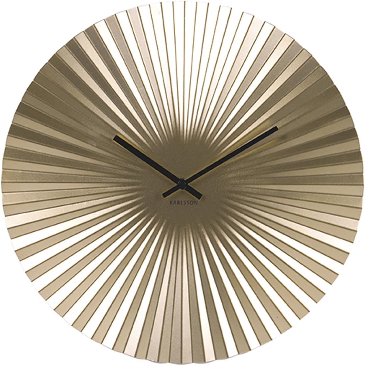 Detalle 1 de Karlsson KA5658GD nowoczesny zegar ścienny 50 cm, złoty, stalowy, cichy