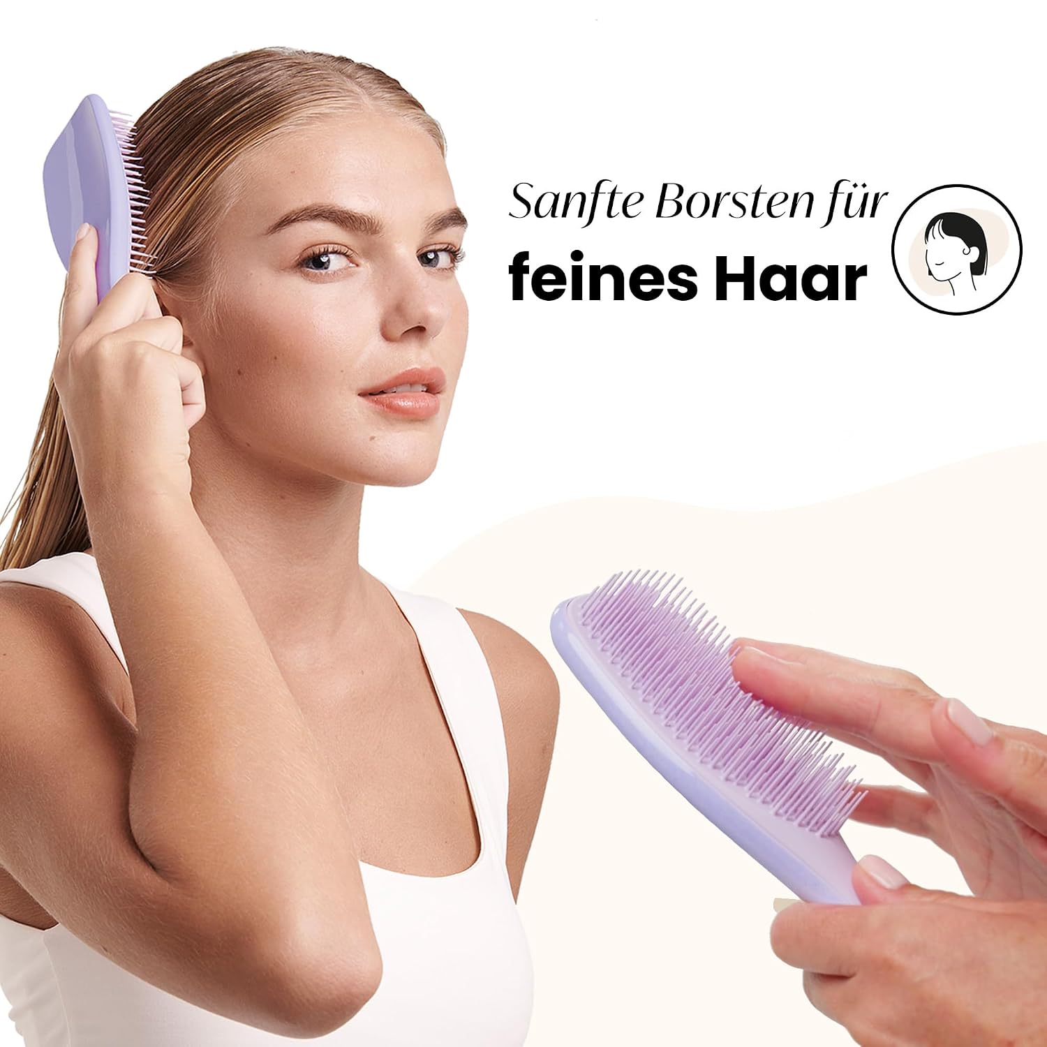 Detalle de Tangle Teezer Ultimate Detangler: Sanfter Entwirrer für coloriertes, feines & dünnes Haar
