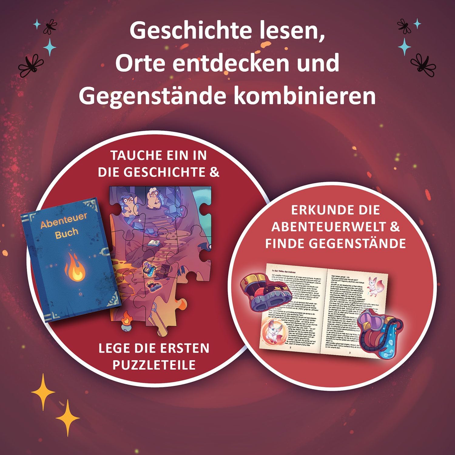 Thumbnail 3 de Kosmos 684853 Adventure Puzzle: In den Tiefen des Vulkans – Interaktives Abenteuerpuzzle, 258 Teile