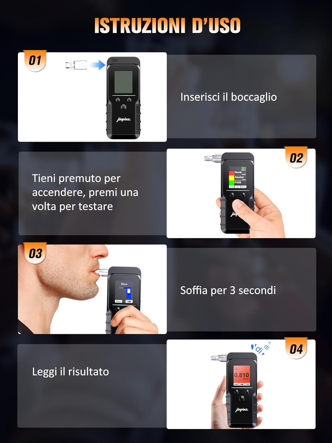 Thumbnail 5 de Etilometro portatile 3 secondi 🩺
