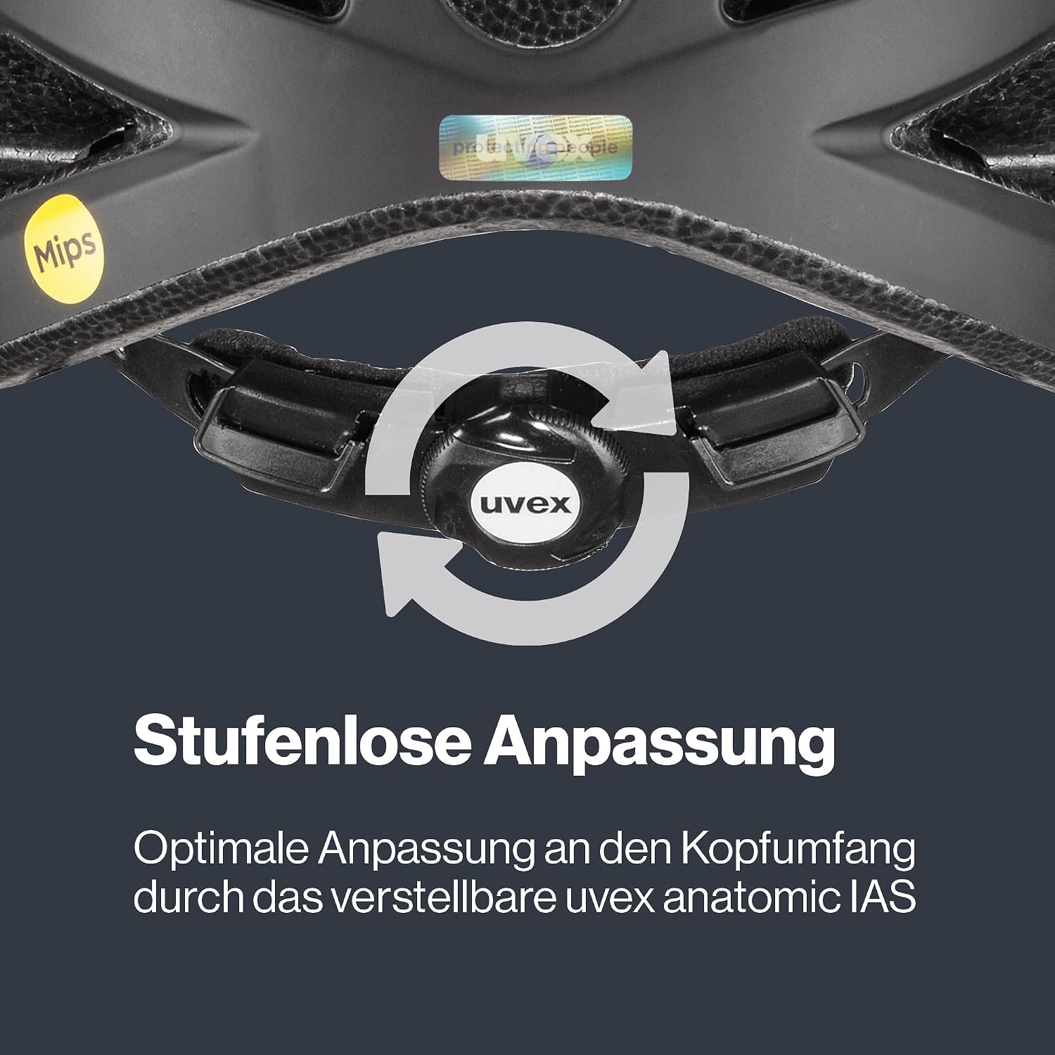 Detalle de uvex i-vo cc MIPS – Leichter Allround-Helm für Damen und Herren mit erweiterbarer LED‑Option