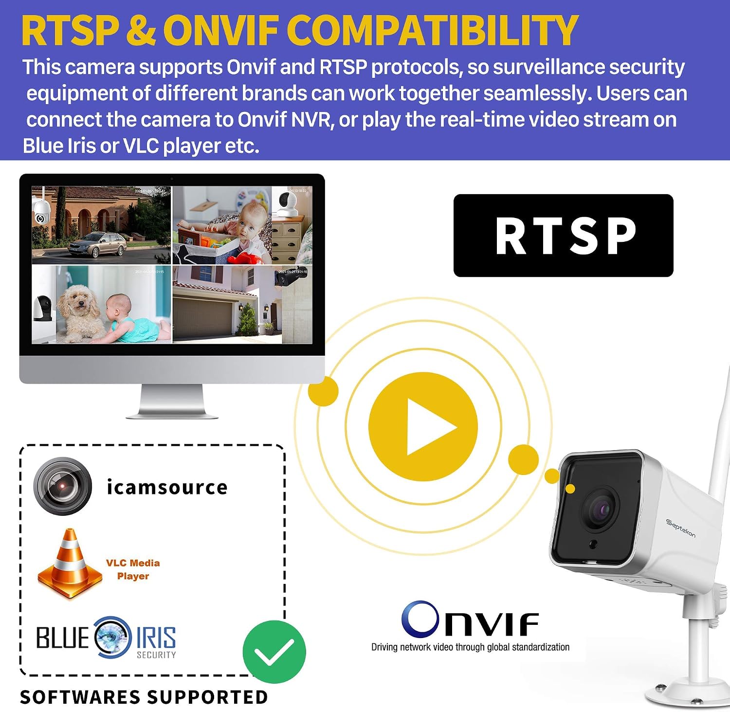 Thumbnail 6 de Septekon S50 2K Outdoor Security Camera