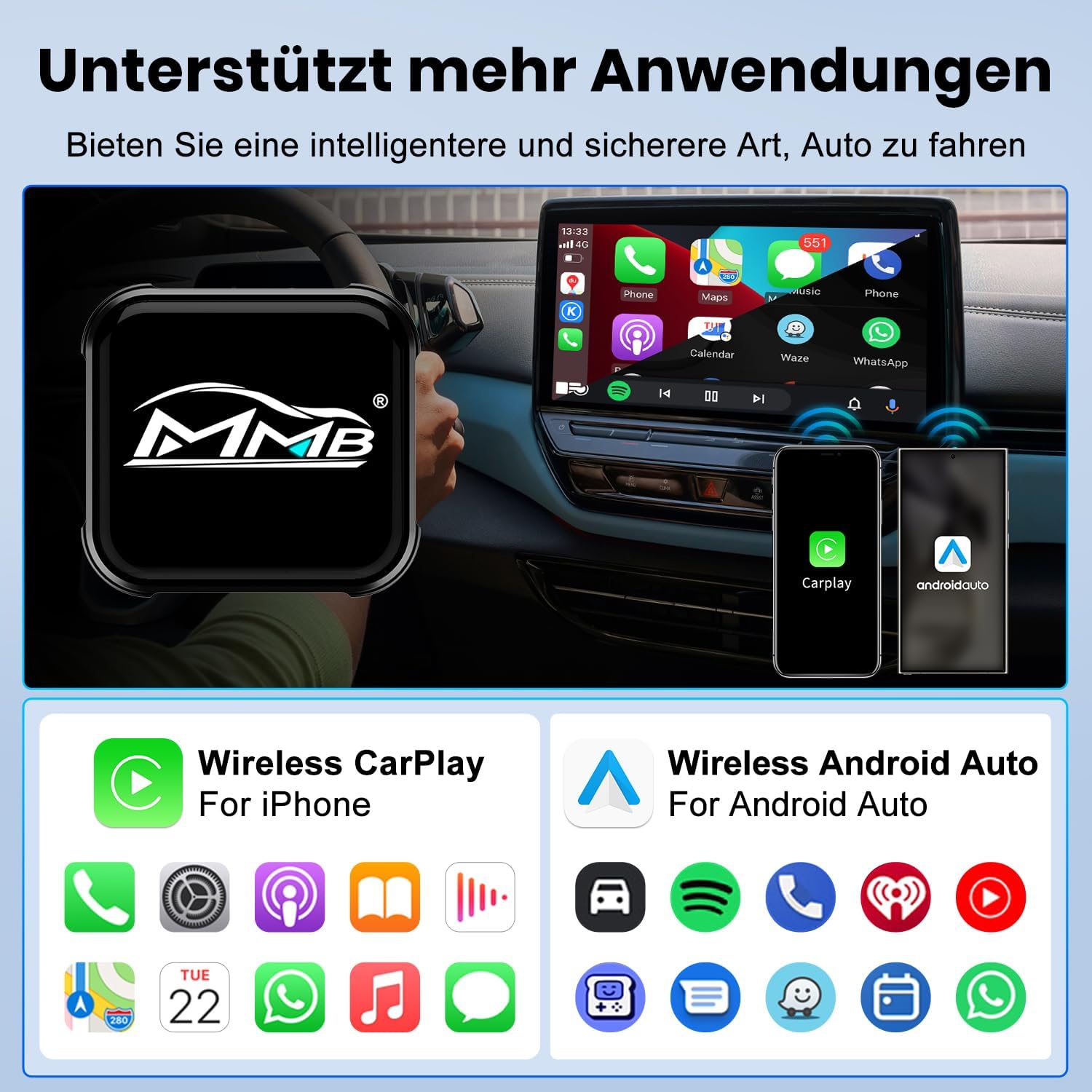 Thumbnail 3 de MMB CP-Ultra wireless CarPlay 2 in 1