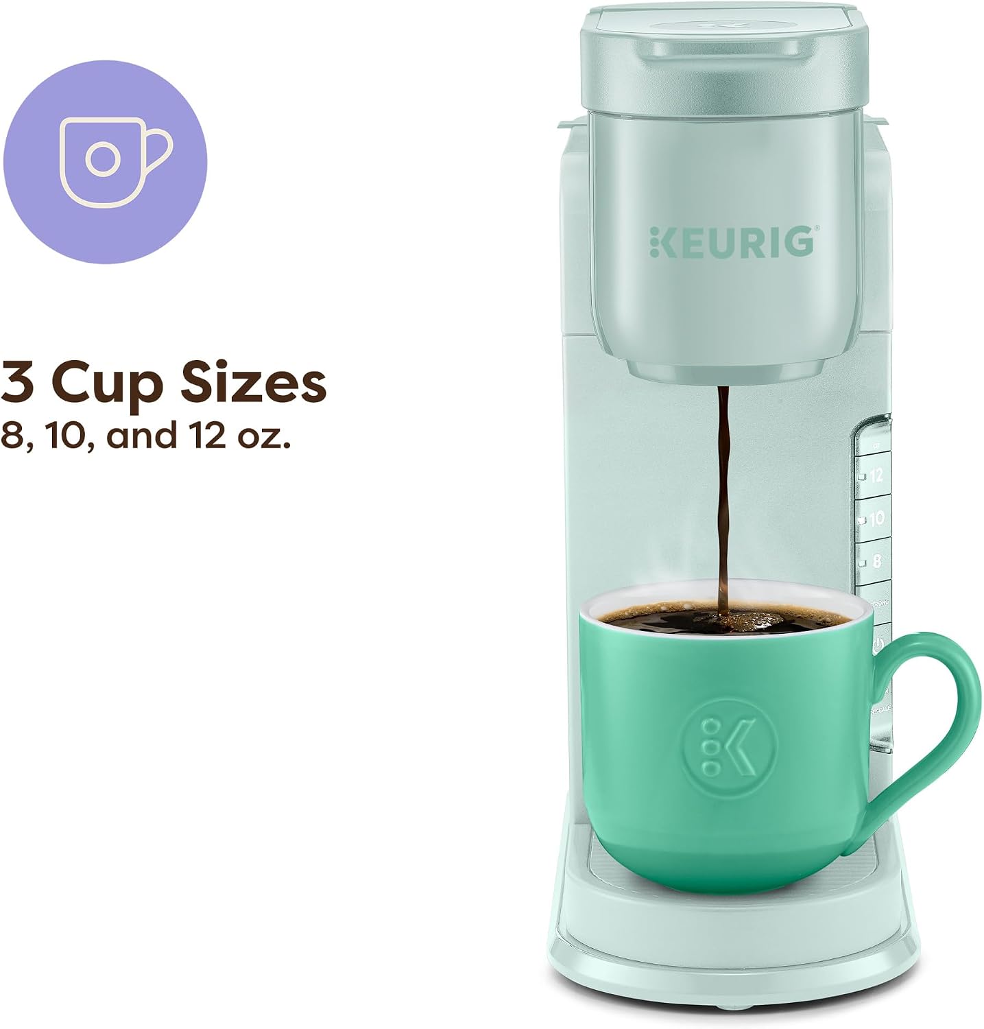 Detalle de Keurig K-Express One-Cup Coffee Maker Review: Strong Brew, 42oz Reservoir, Mint Finish