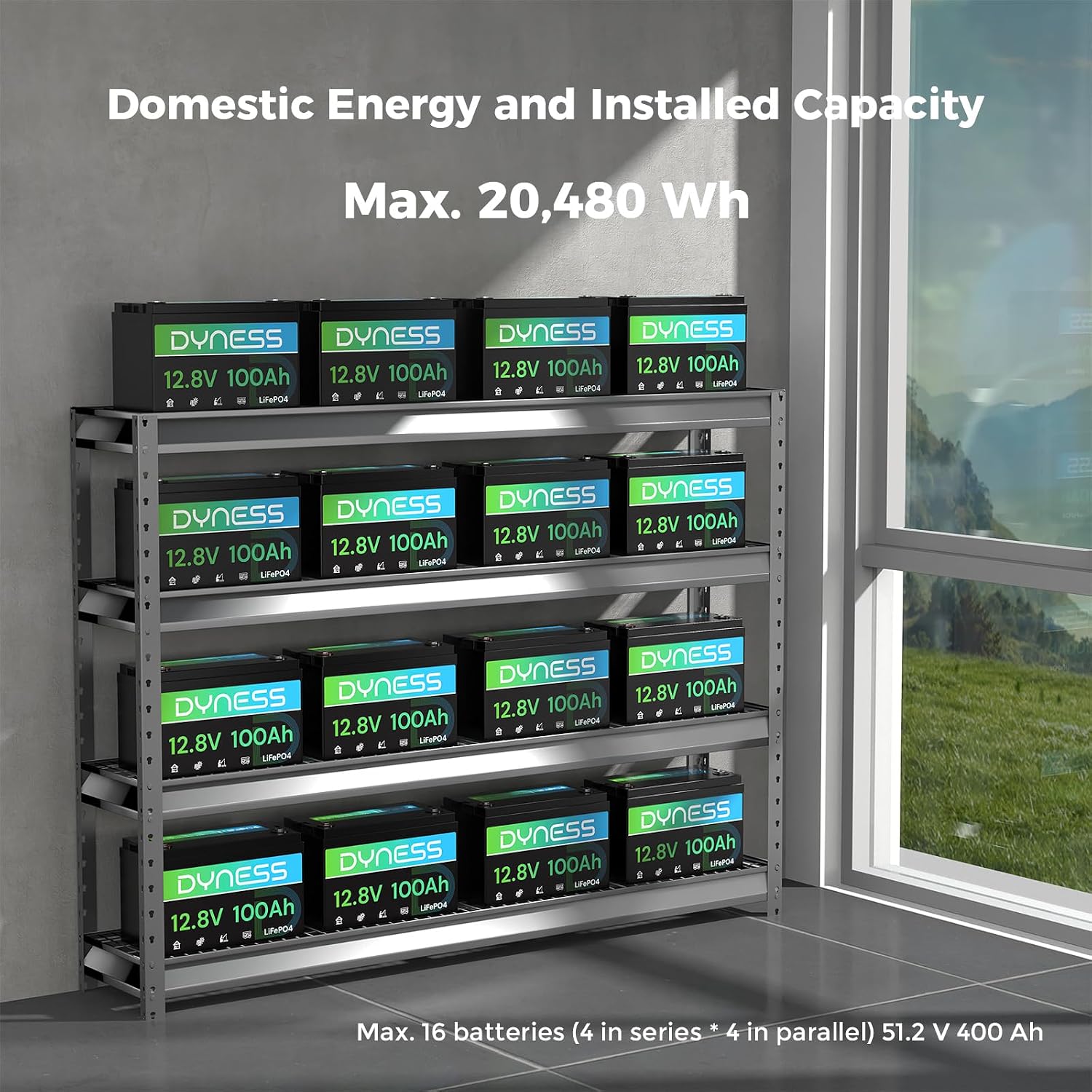 Detalle de Dyness AR1.2 12V100AH TC Group 31 LiFePO4 Battery, 100Ah, 100A BMS