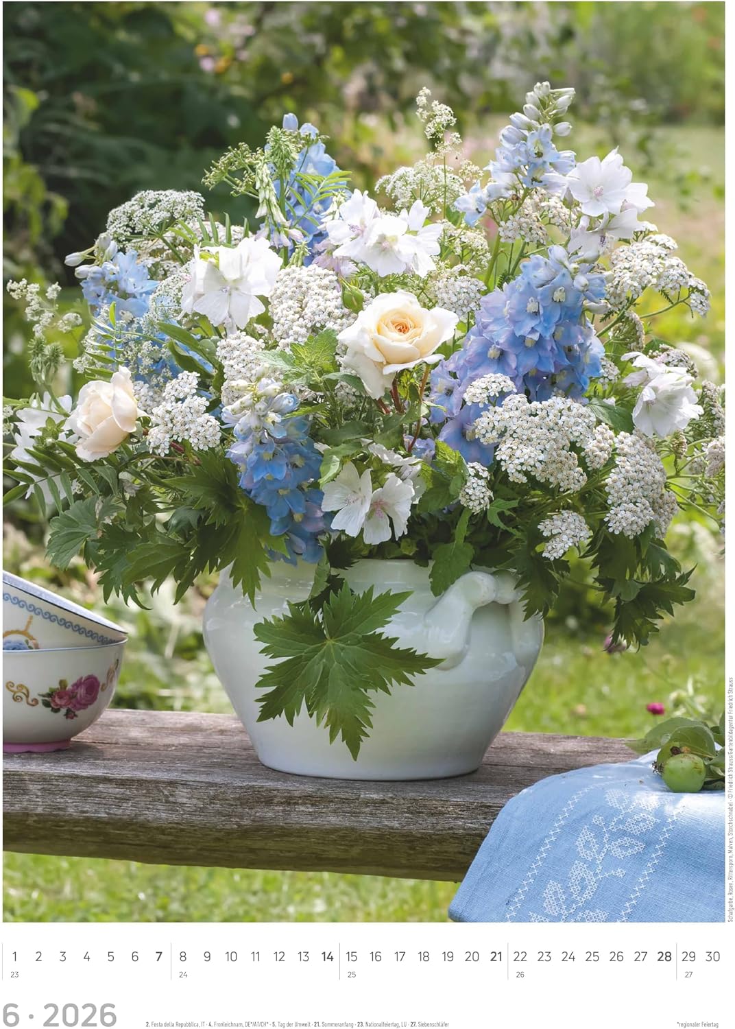 Thumbnail 6 de Alpha Edition Blumen-Kalender 2026 – A3-Wandkalender mit Feiertagen (Flowers)