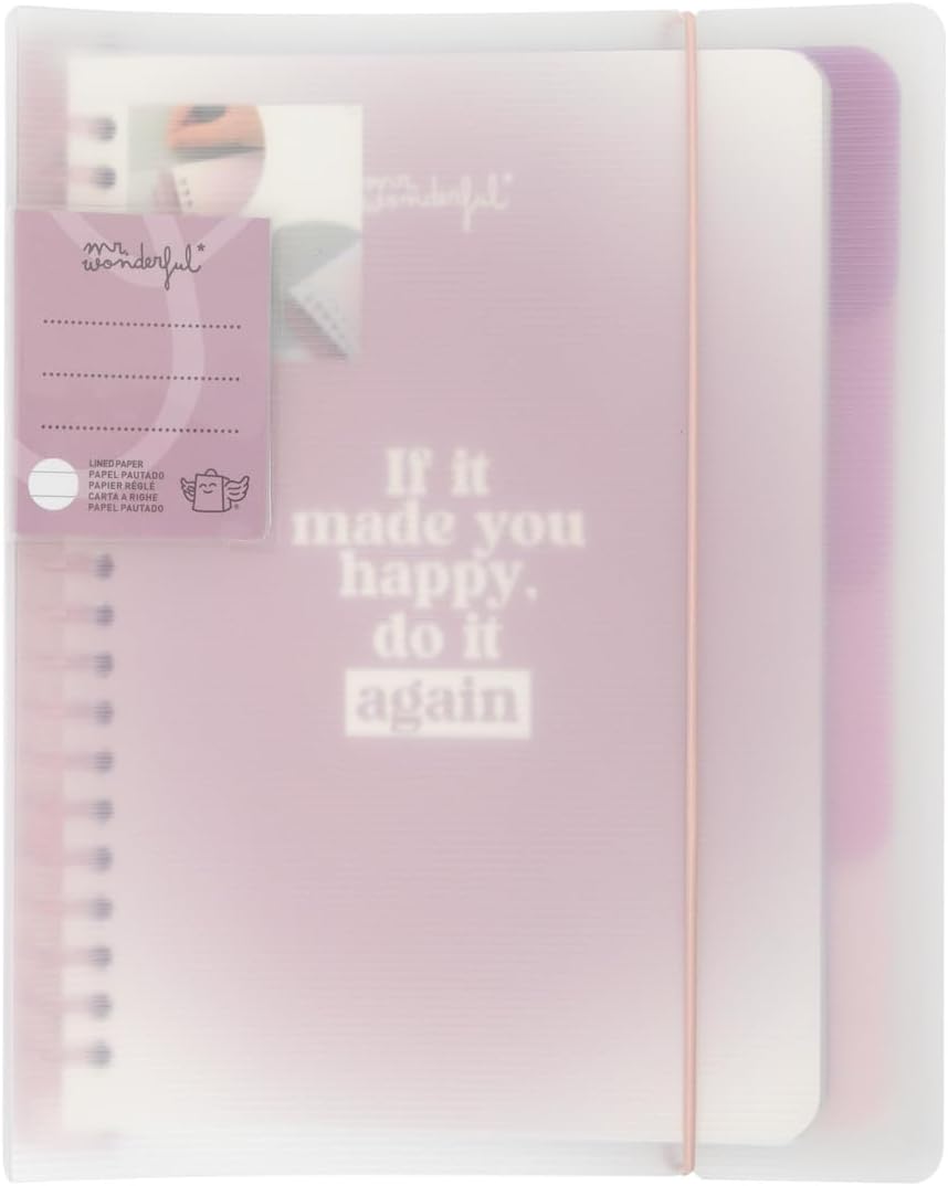 Mr Wonderful Cahier A4 transparent 📚