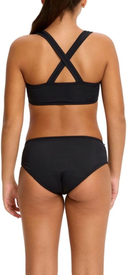Detalle de Modibodi Pantalon menstruel pour Adolescente – Bas de Bikini Noir, absorbant léger à modéré