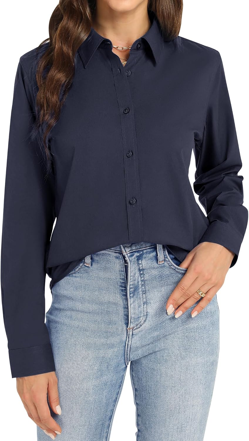 Detalle 2 de J.VER Bluse Damen Langarmshirt 95% Baumwolle