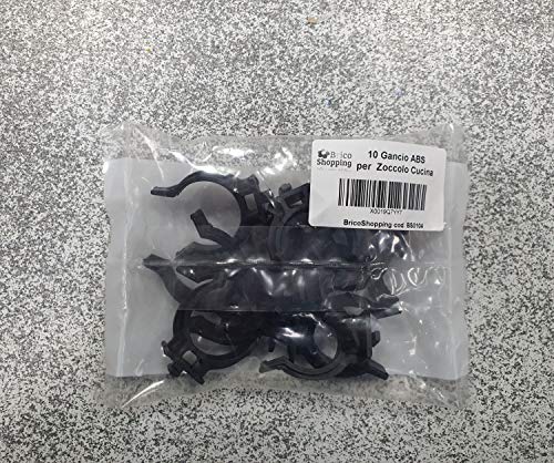 Detalle de BricoShopping Gancio universale per zoccolo in ABS – clip rapido per piedini e zoccolatura in alluminio