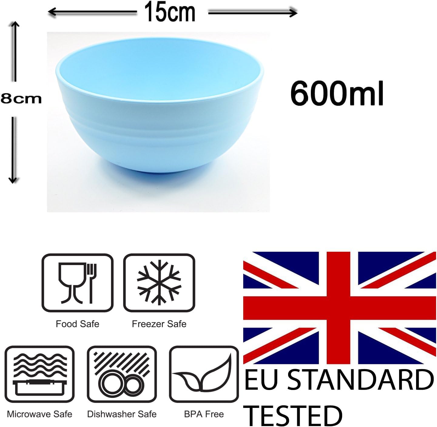 Detalle 2 de NowCooks Unbreakable Large Cereal Bowl set of 4 🥣