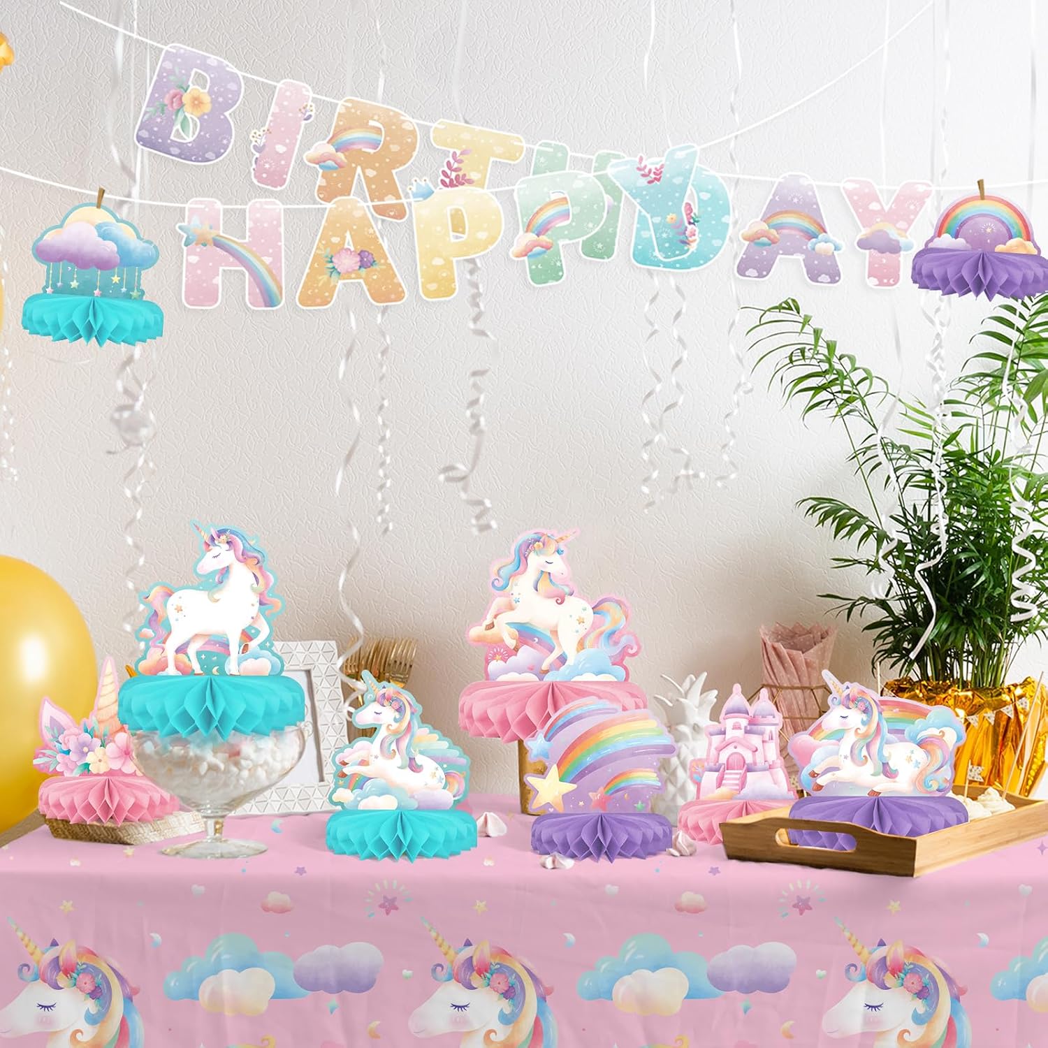 Detalle 2 de Unicorn Birthday Party Supplies Set ๐