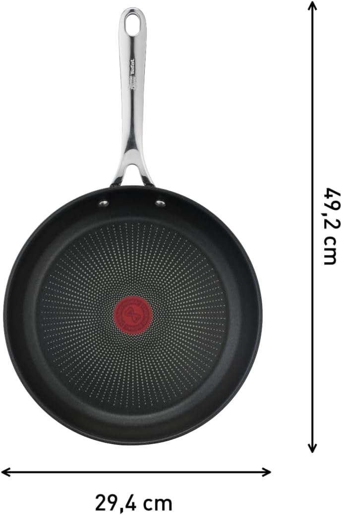 Thumbnail 6 de Tefal Jamie Oliver Cook's Direct On Bratpfanne 28 cm – Edelstahl induktionsgeeignet, Titanium-Antihaft, Thermo-Signal