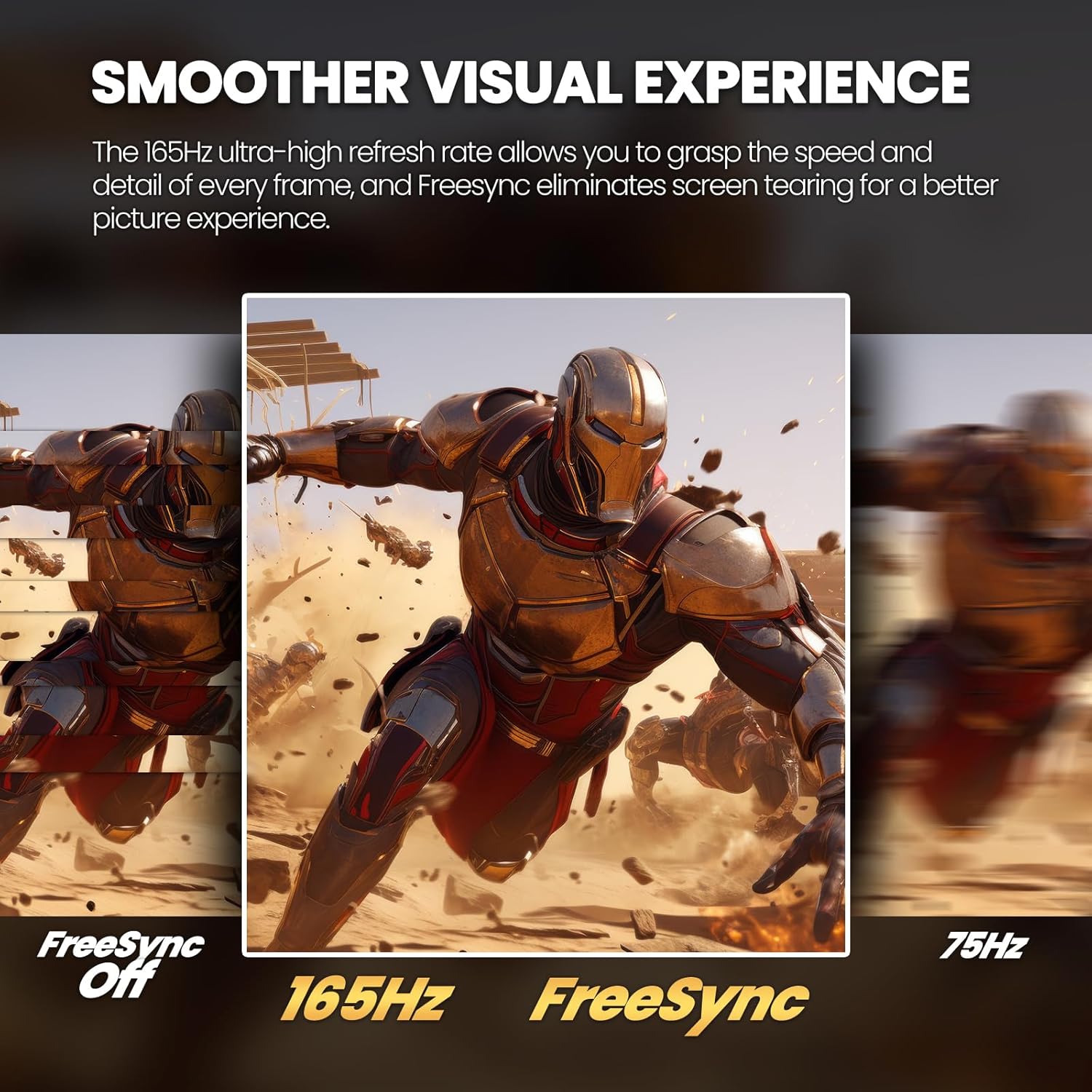 Thumbnail 5 de CRUA 34-Inch Ultrawide Gaming Monitor (3440x1440, 165Hz, 1500R Curved) with FreeSync and Wall Mount