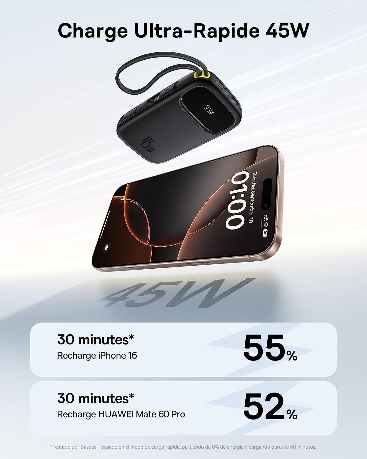 Thumbnail 1 de Baseus Qpow3 20000mAh 45W Powerbank