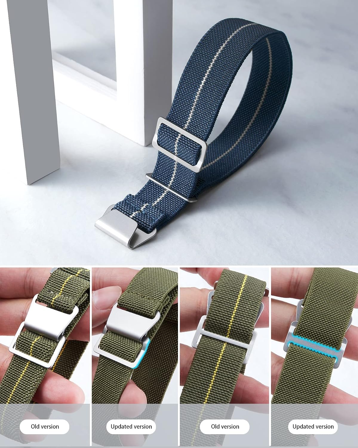Thumbnail 4 de BINLUN Bracelet Montre Nylon Élastique Marine