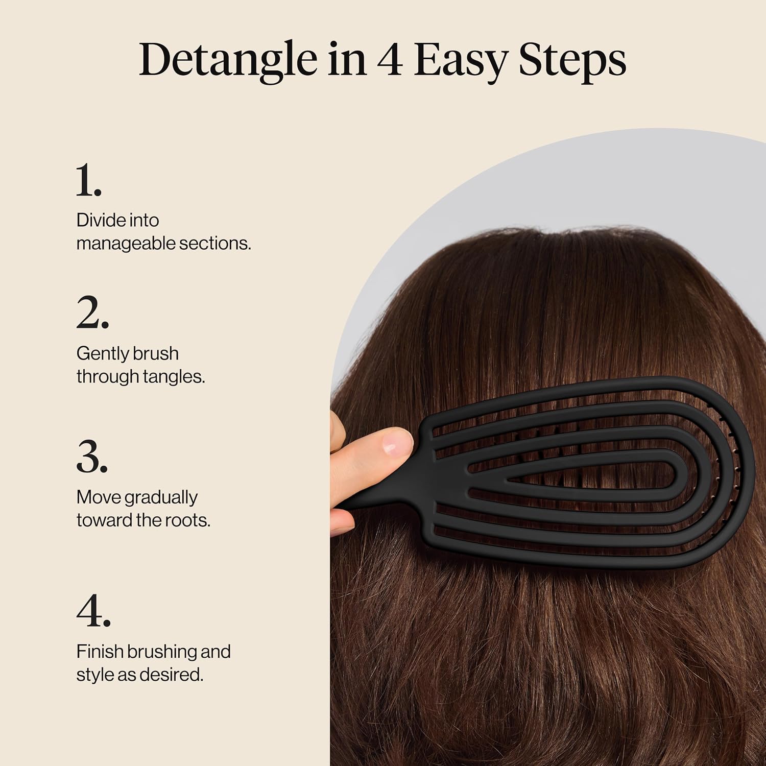Thumbnail 6 de Kitsch Flexi Detangle Hair Brush, Black, Flexible Silicone Brush