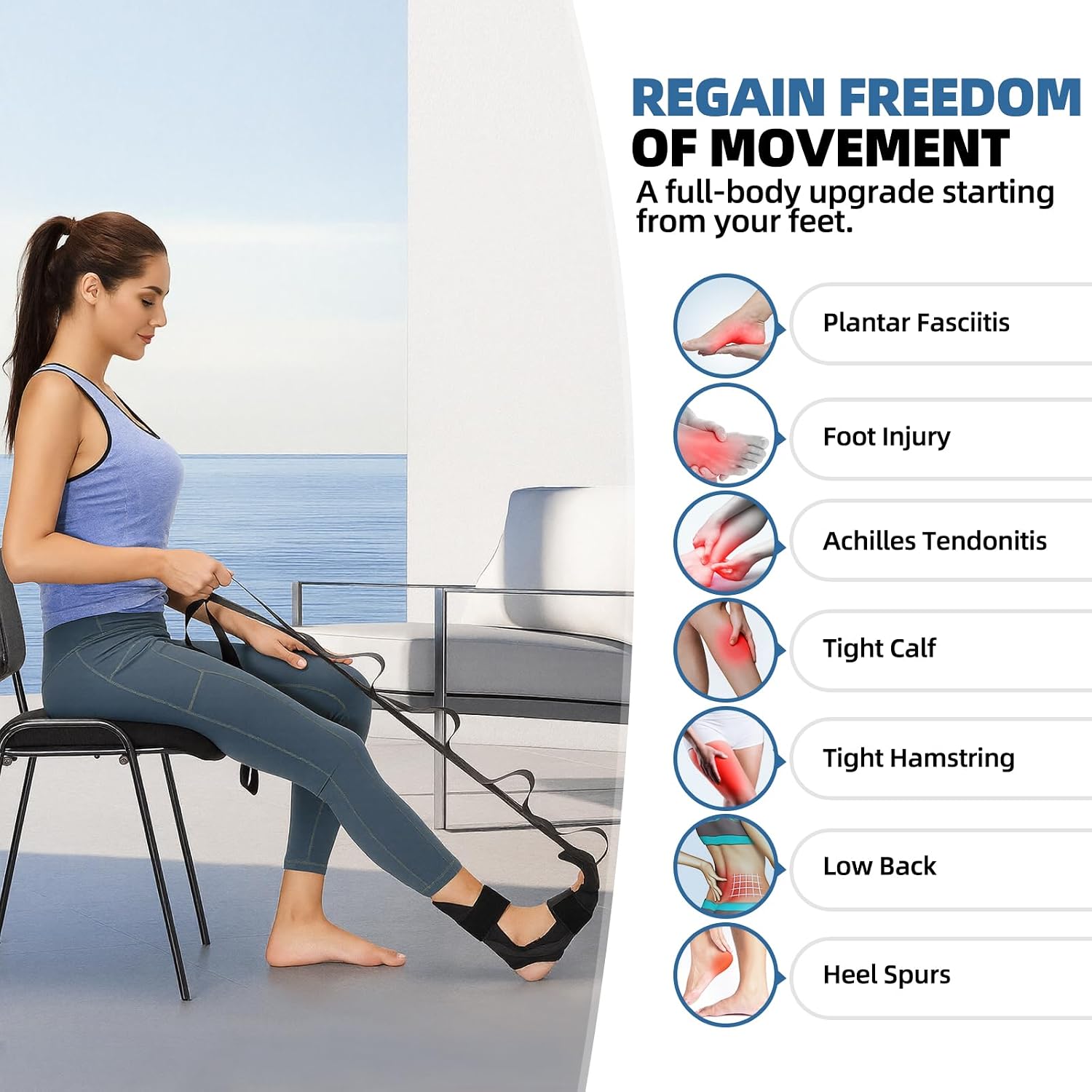 Detalle 2 de comness foot and calf stretcher 🧘♀