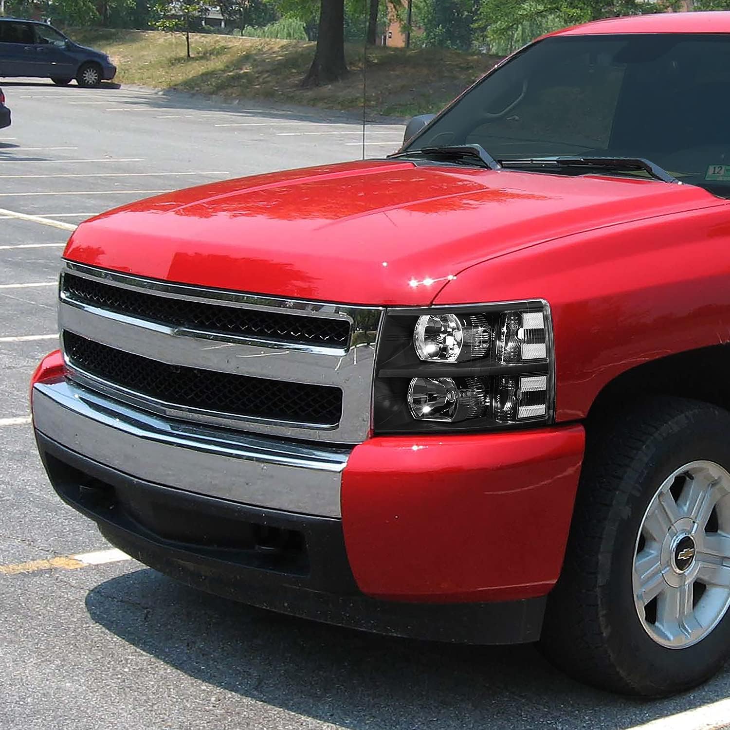 Thumbnail 6 de DNA Motoring HL-OH-CSIL07-BK-CL1 Headlights for Silverado