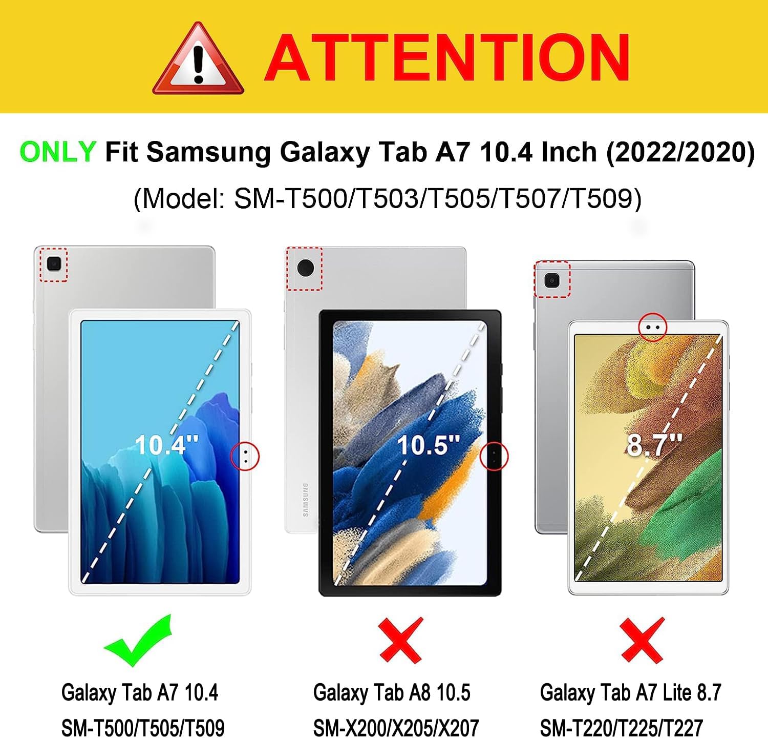 Detalle de BOLELAW Leder-Hülle für Samsung Galaxy Tab A7 10.4 Zoll (2022/2020) – Stifthalter, Kartenfächer, Standfunktion