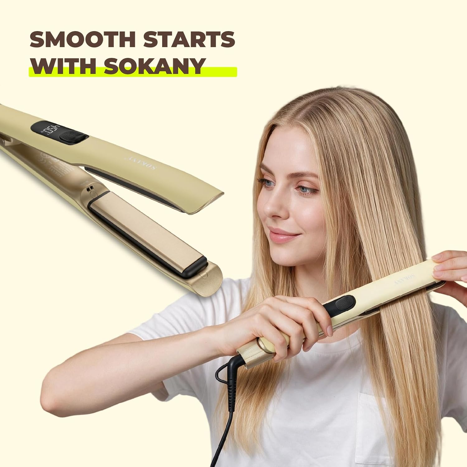 Detalle 2 de SOKANY Hair Straightener 1-Inch