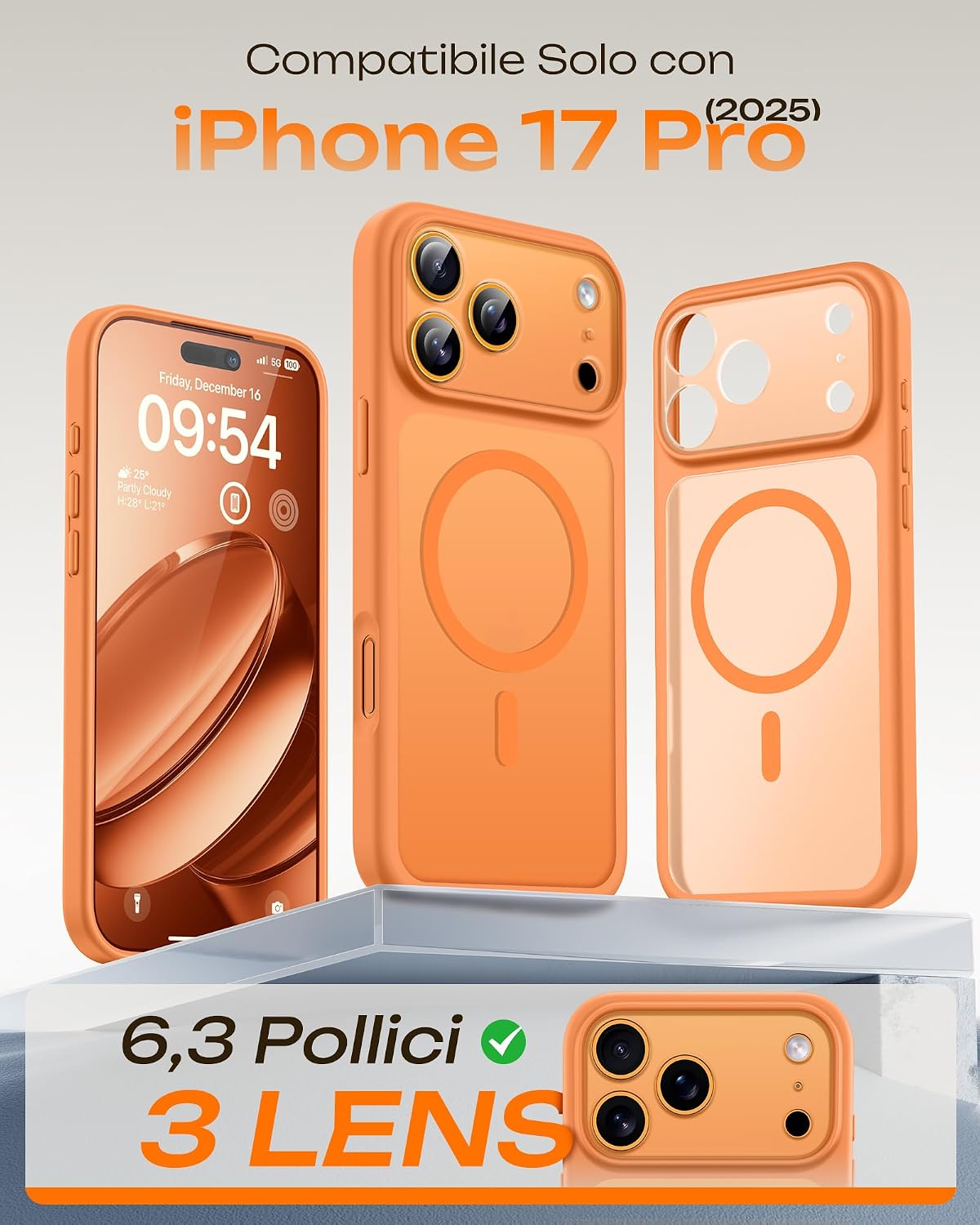 Thumbnail 1 de TOCOL Cover Magnetica per iPhone 17 Pro