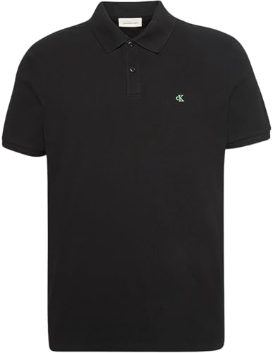 Thumbnail 6 de Calvin Klein Polo de Manga Corta para Hombre Monogram Pique en Negro (Black) – Talla L