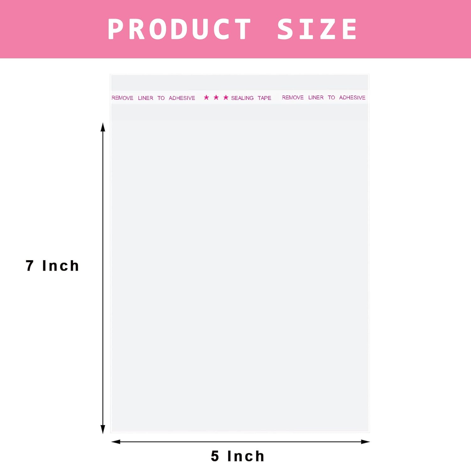 Thumbnail 1 de Morepack 5x7 Inch Self-Sealing Cellophane Bags — 200 Clear Resealable Bags for Cookies and More