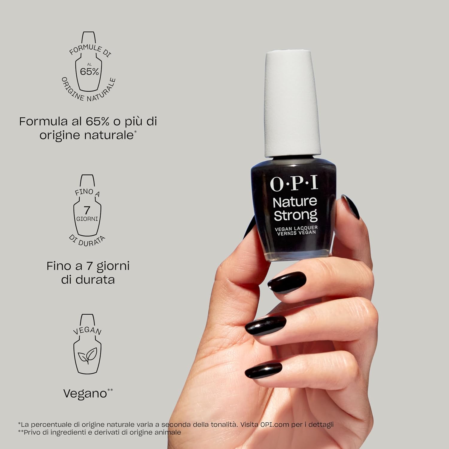 Thumbnail 5 de OPI Nature Strong smalto vegano marrone n. 46.997, finitura brillante, fino a 7 giorni