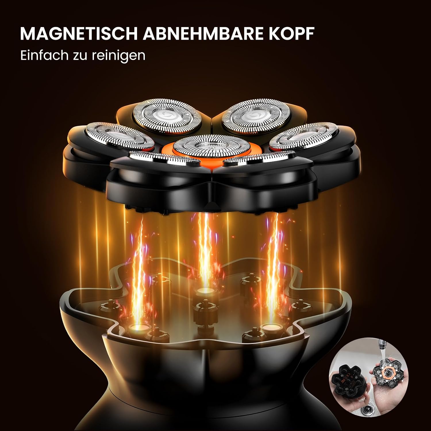 Detalle de MAXGROOM 7D Glatzenrasierer 90 Min ⌛