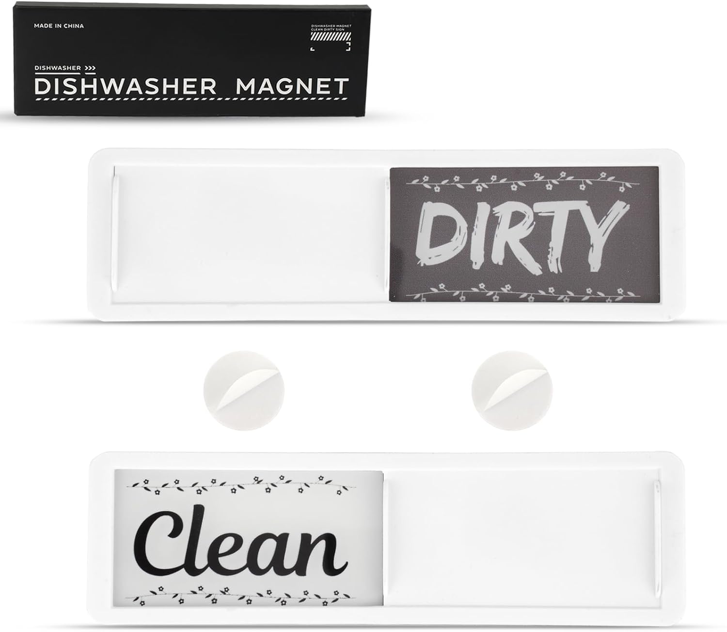 Thumbnail 6 de Realth Dishwasher Clean/Dirt Magnet Sign (17.5cm x 5cm) with Slide Indicator