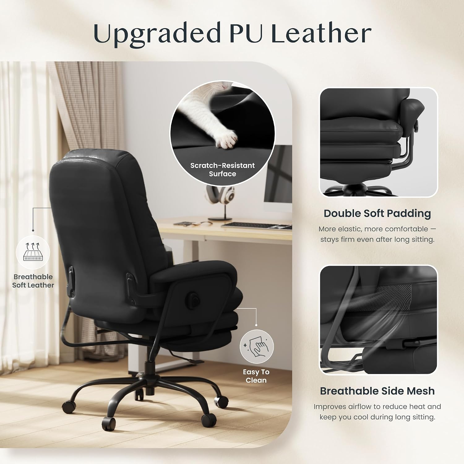Thumbnail 5 de FLEXISPOT Cloudrest Chaise ergonomique 160°