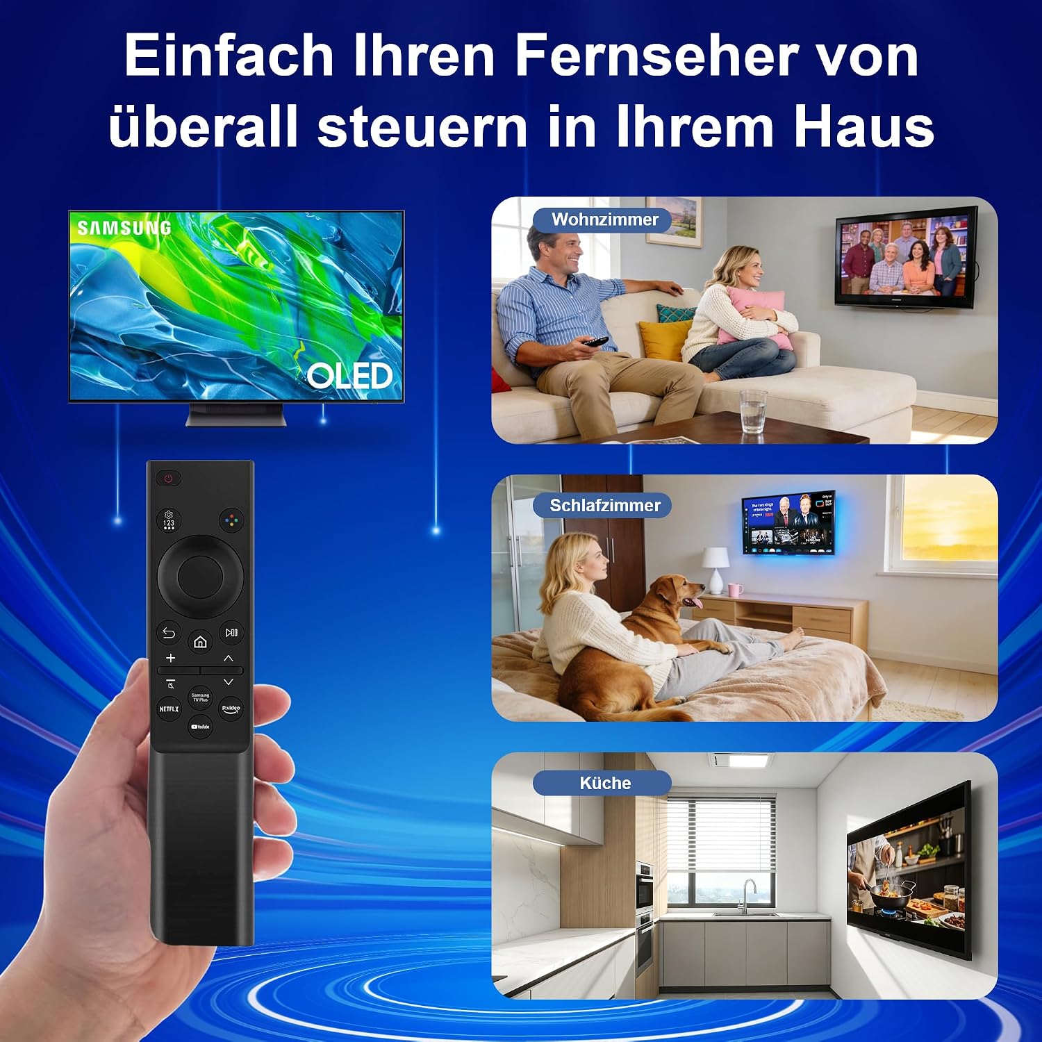Thumbnail 5 de Universal-Fernbedienung für Samsung TV – Ersatzfernbedienung für Crystal QLED OLED Curved HDTV 4/8K