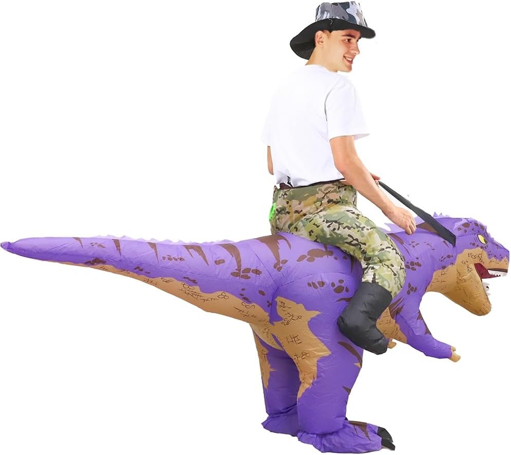 Thumbnail 4 de Rafalacy Inflatable T-Rex Ride-On Costume for Adults (Halloween)