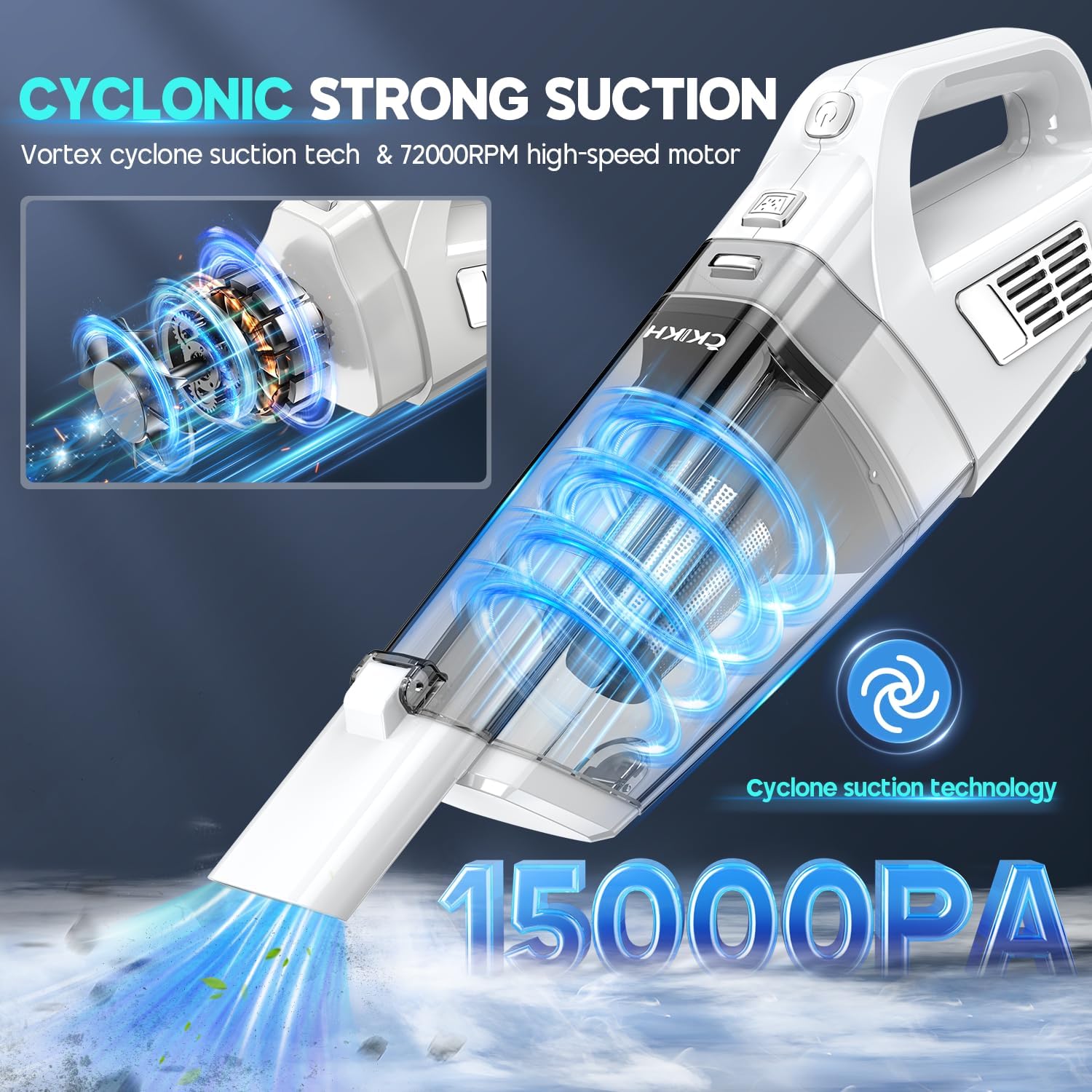 Thumbnail 1 de CKIKH Handheld Vacuum Cordless 15000PA