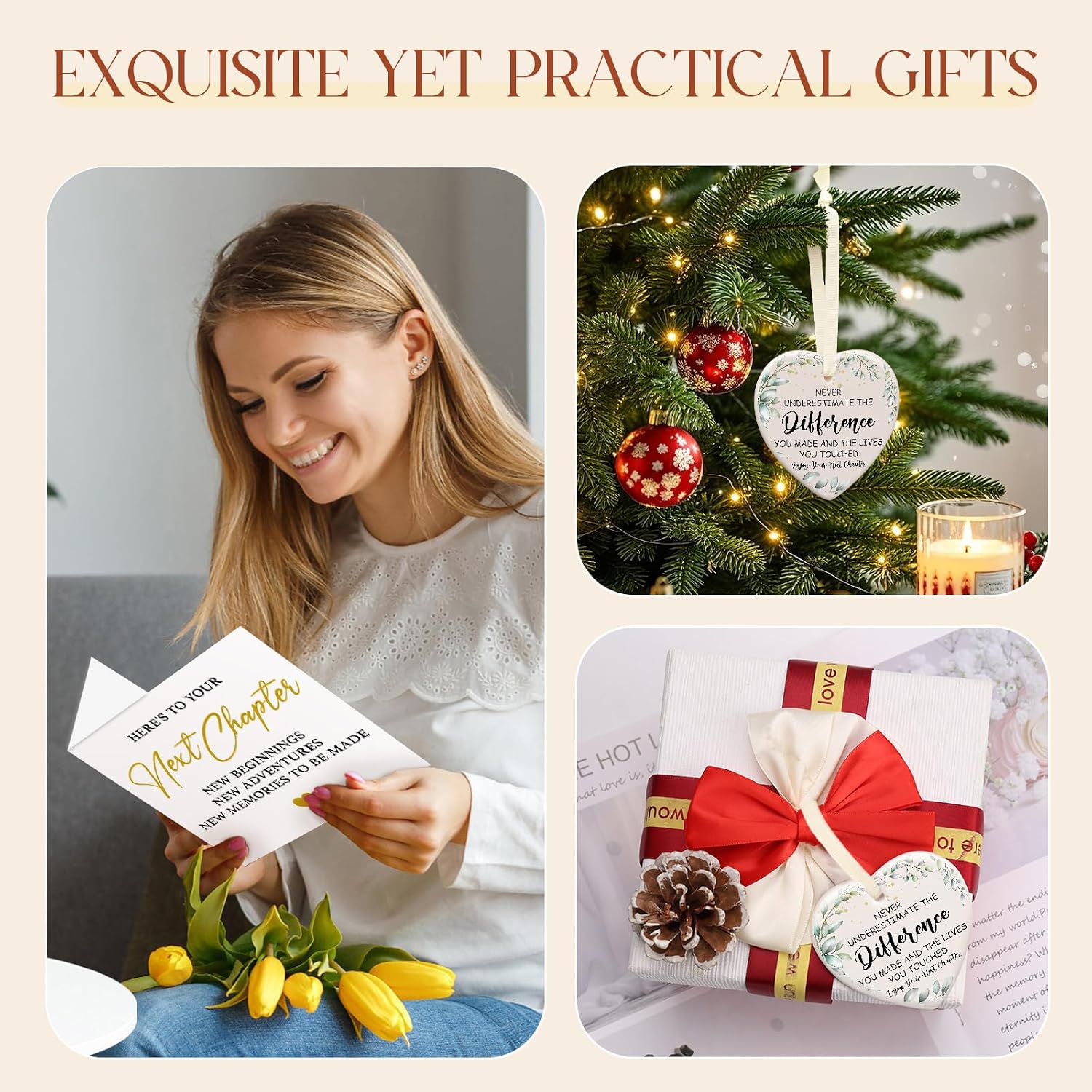 Detalle de Blumuze Leaving Card with Ceramic Heart Plaque and Envelope – A Thoughtful Next Chapter Gift