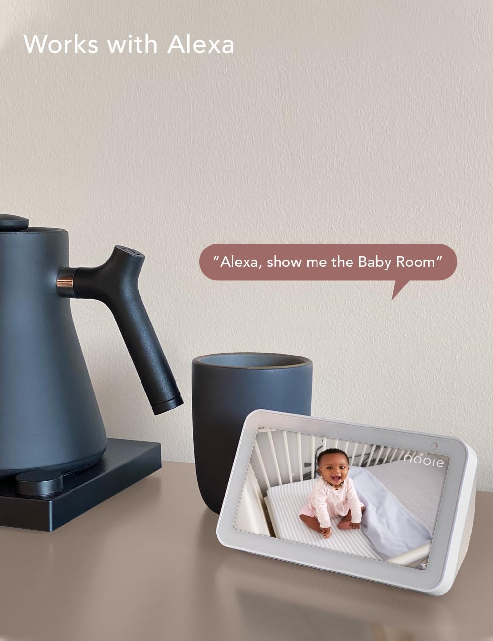 Thumbnail 6 de nooie Baby Monitor WiFi Monitor with 2K Night Vision, 360° tracking and Alexa support