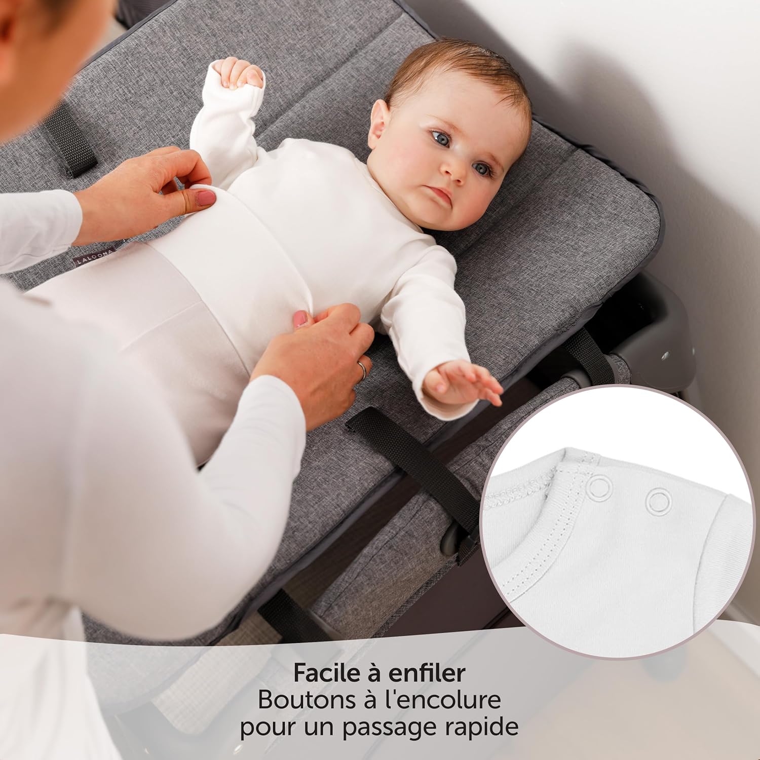 Thumbnail 2 de LaLoona Body Bébé à Manches Longues – Lot de 3 bodies 100% coton, boutons pression, testés Oeko-Tex 100