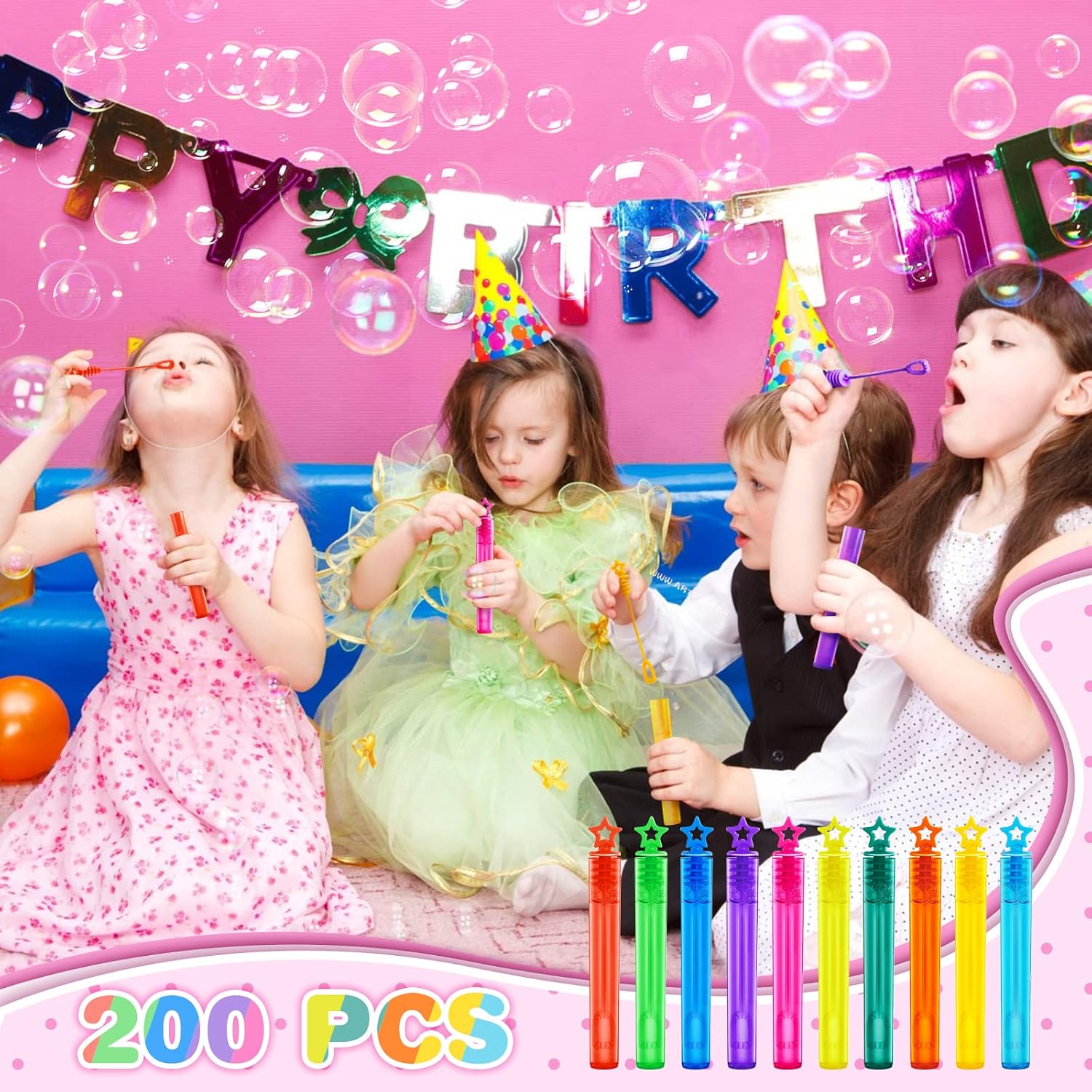 Thumbnail 6 de SpringFlower 200-Piece Mini Bubble Wands Party Favor Assortment