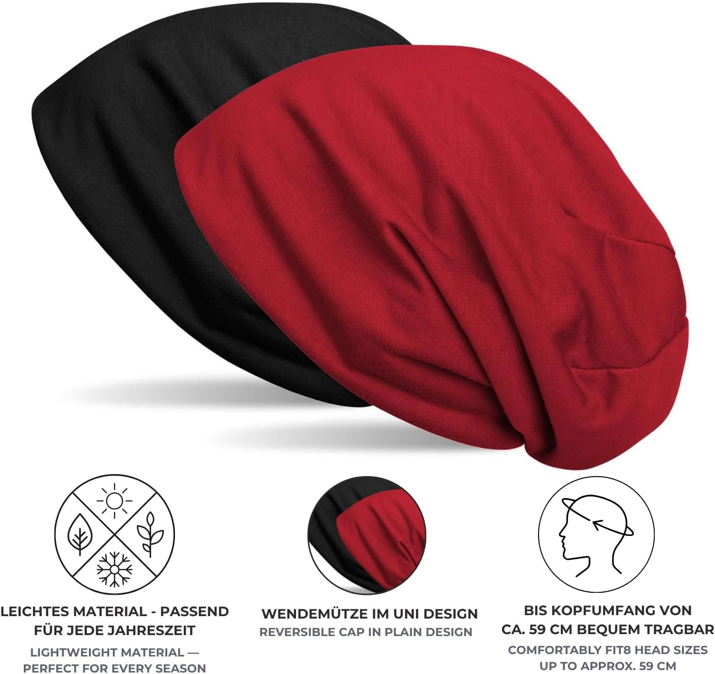 Thumbnail 5 de styleBREAKER Berretto Reversibile Longbeanie Unisex