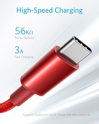 Detalle de Anker 331 Cavo USB Type-C – Confezione da 2, Nylon intrecciato 180 cm