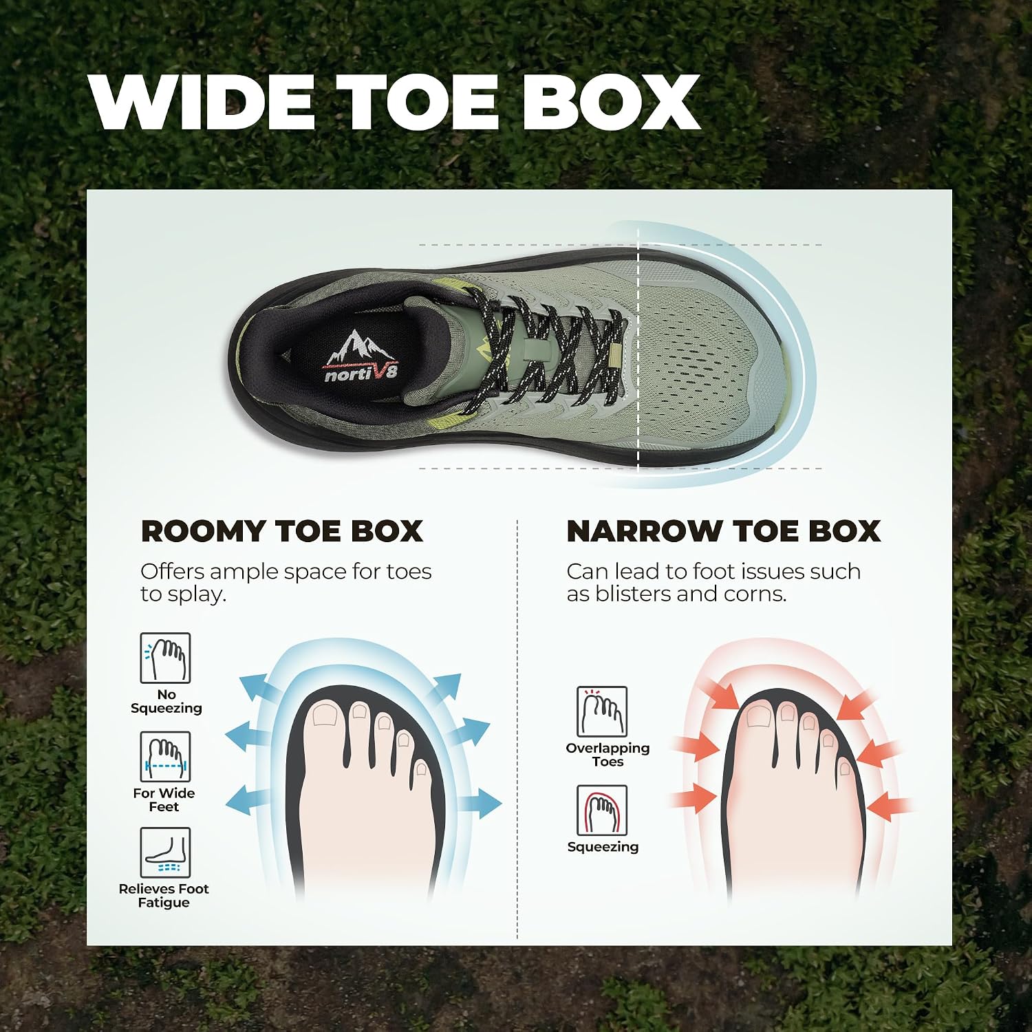 Thumbnail 1 de NORTIV 8 Wide Toe Box Trail Running Shoes