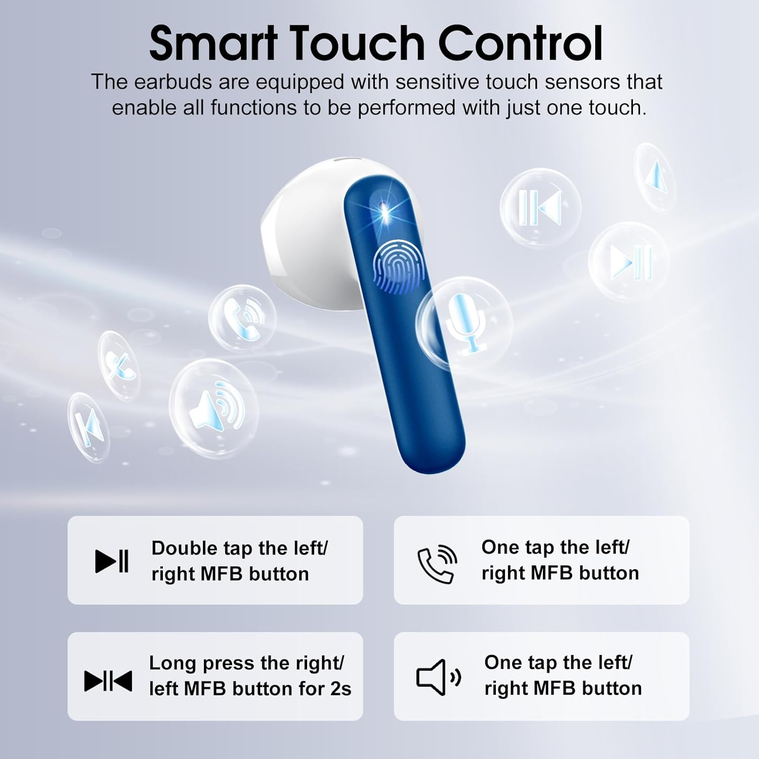 Thumbnail 5 de Wireless Earbuds, 2026 Bluetooth 5.4 In-Ear Earphones with IP7 Waterproofing – 40H Playtime