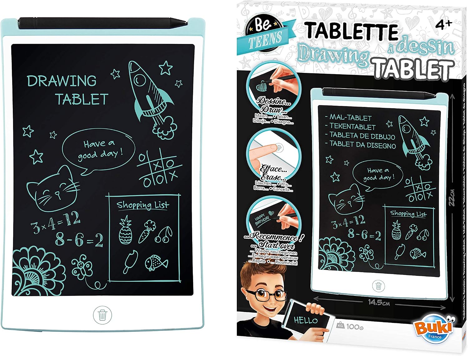 Thumbnail 3 de Buki TD001 — Tablette à dessin légère avec écran LCD et stylet
